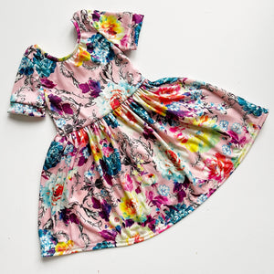 Party floral swing dress