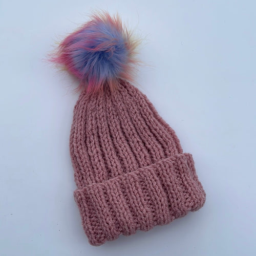 Hand knitted hat 2-4yrs