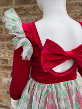 Load image into Gallery viewer, Jolly Holly Christmas Bow Back dress