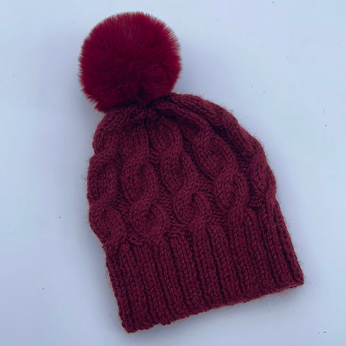 Hand knitted hat 2-3yrs