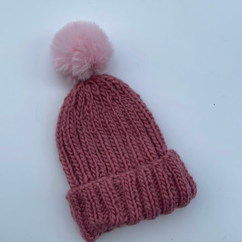 Hand knitted hat 2-5yrs